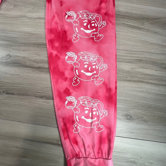 Kool Aid Tie Dye Joggers Pink‎ OH YEAH Sweatpants with Kool Aid Man Graphic - Picture 3 of 16